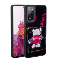 Lexroo Galaxy S20 FE Kılıf Parlayan Kabartmalı İkonik Figürlü Amas Silikon Kılıf - Siyah