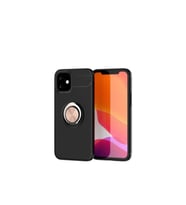 Apple iPhone 12 Mini Uyumlu Kılıf Zore Ravel Silikon Kapak (Siyah-Rose Gold)