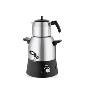 ELEKTRİKLİ SEMAVER MUSLUKLUÇAY MAKİNESİ ÇAYCI ÇELİK SU KAZANI=3LT - ÇELİK DEMLİK=1.1LT 1000W STM-581