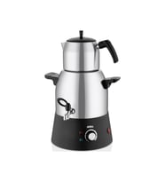 ELEKTRİKLİ SEMAVER MUSLUKLUÇAY MAKİNESİ ÇAYCI ÇELİK SU KAZANI=3LT - ÇELİK DEMLİK=1.1LT 1000W STM-581