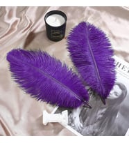 3 ADET BÜYÜK BOY 35 CM MOR DEVE KUŞU TÜYÜ VIP PURPLE OSTRICH FEATHER BÜYÜK BOY DEKOR MOR KUŞ TÜYÜ