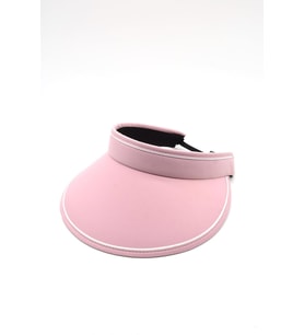 Kadın Geniş Siperli Pembe Vizör Şapka Uv Koruyucu Siperlik