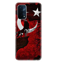 Kılıfland Oppo A74 Kılıf Desenli Silikon Resimli Kapak Wolf and Moon 2 Kılıf 1381