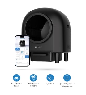 Şımart Akıllı Kedi Tuvaleti 80Lt, Otomatik Temizleme ve Wi-Fi Kontrollü
