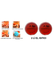 KIRMIZI CEYLAN CEP SOBASI,EL ISITICI,2 ADET SICAK SU TORBASI PVC  9cm