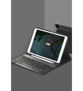 Newface Apple iPad Pro 12.9 (2022) Kılıf KC01 Smart Klavyeli Tablet Kılıfı - Siyah