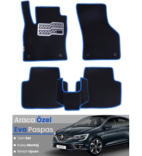 RENAULT MEGANE 4 SEDAN (2016-2025) Uyumlu EVA Paspas Tam Set–Oto Paspas,Araca Özel