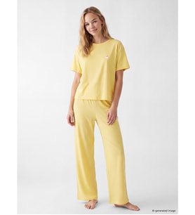 LCW Young Sarı Puantiyeli Kadın Pijama Takım