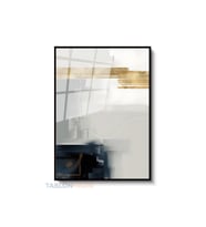 Dikey Çerçeveli Cam Soyut 0044 1 Modern Ev Dekoru Duvar Sanatı Ev Ofis Tablosu (Siyah)