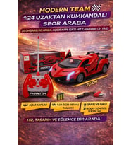 Şarjlı Uzaktan Kumandalı 20 cm Spor Araba Modern Team RC Yarış Arabası Açılır Kapı (Kırmızı)