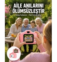 Taşınabilir HD Dijital Kamera Video Kayıt Fotoğraf Çekim USB Bağlantılı Şarjlı Yeni Nesil