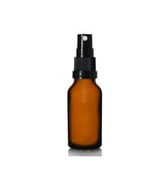 20ml kahverengi cam, siyah sprey başlıklı şişe, 24 adet, cam şişe, sprey şişesi, ecza şişesi, dropper şişe, medikal şişe