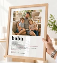 Babalar Günü Hediyesi Kişiye Özel Fotoğraflı Baba Temalı Çerçeve Tablo – Babaya Anlamlı Hediye