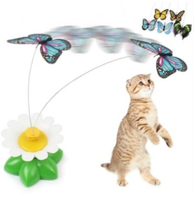 Hareketli Dönen Kelebek - Kedi Oyuncağı ( Pille Çalışır) (5680)
