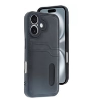 İphone 16 Sara Kartvizitli Deri - Siyah