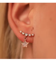 925 Ayar Gümüş Dainty Star Küpe