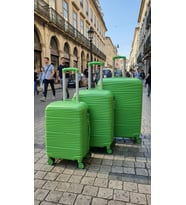 LuxeGreen 3'lü Valiz Seti – Ultra Dayanıklı 360° Tekerlekli