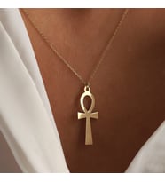 Ankh Eski Mısır 14 Ayar Altın Kolye