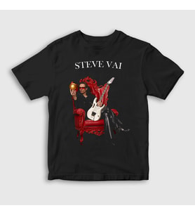 Presmono Unisex Çocuk Siyah Virtuoso Gitarist Steve Vai T-Shirt 551969tt