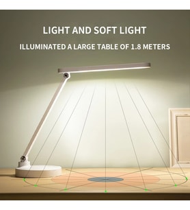 40 Led Çalışma Okuma Işığı Kademeli Masa Lambası Ayarlanabilir Renk Tonu Ve Parlaklık