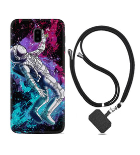 Samsung J6 Plus J7 Prime J7 Pro M20 Kılıf Boyun Askılı Silikon Astronot Signs 1753