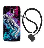 Samsung J6 Plus J7 Prime J7 Pro M20 Kılıf Boyun Askılı Silikon Astronot Signs 1753