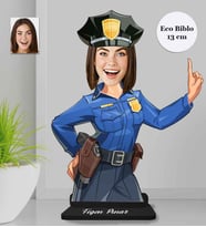 Kişiye Özel Polis Kadın Ahşap Eco Biblo -2