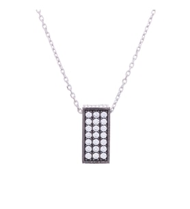 925 Ayar Gümüş Swarovski Taşlı Kolye