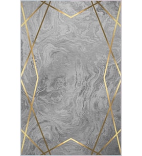 Eliana Home Baskılı, Yıkanabilir Kaymaz Taban Salon Halısı LNA1310 100x150 cm (Gri)