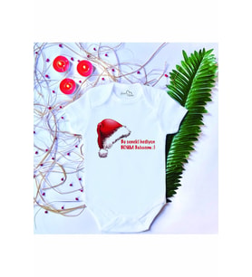 Unisex Bebek Baskılı Yılbaşı Pamuklu Çıtçıtlı Body