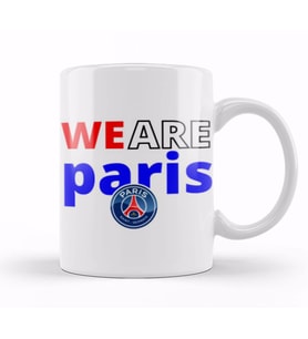 WE ARE PARIS Leo Messi HAKIMI RAMOS PSG Kupa Bardak Porselen