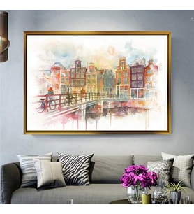 Altın Çerçeveli dekoratif tablo a1293 (Gold)