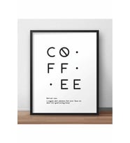 Kanvas Tablo But First Coffee Temalı Çerçeve Görünümlü Mutfak Kahve Köşesi Balkon Mdf Tablo 40 X 60 ARMDF10024012