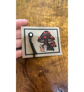 ZİNCİRLİ MANTAR ARMA DİKİŞ APLİKE 8X6 CM