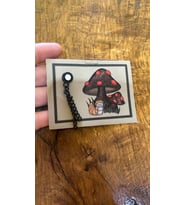 ZİNCİRLİ MANTAR ARMA DİKİŞ APLİKE 8X6 CM