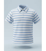 Civil Boys Çizgili Polo Yaka 2-5 Yaş Tişört - Mavi