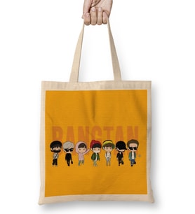 Bts Chibi Bangtan Members Airplane Fashion Bez Çanta Uzun Saplı