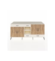 Kronos Konsol 5 Raflı 4 Çekmeceli 4 Kapaklı 220x59x99 Aytaşı-Çam/Aytaşı