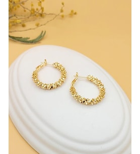 Işık Halkası Gold Küpe