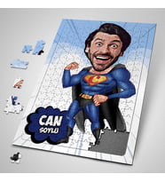 Kişiye Özel Hediye 240 Parça Pelerinli Süper Kahraman Karikatürlü Puzzle