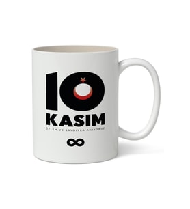 10 Kasım Mustafa Kemal Atatürk Tasarımlı Kupa Bardak Baskılı Kahve Kupa Bardak Model 3