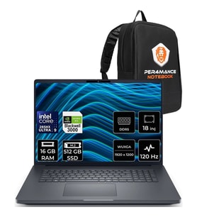 Dell Pro Max 18 Plus Core Ultra 9 285HX Rtx Pro 3000 Blackwell 12GB 16GB Ram 512GB SSD 18" Qhd+ 120Hz Freedos MB18250P310 Iş Istasyonu + Per4 Çanta