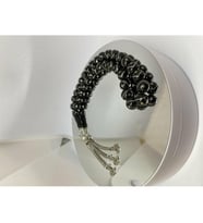 Tesbih Tsbh0086Bc Kararmaz Metal Püsküllü Prinç İşlemeli Küre Kesim Rus Oltu Tesbih