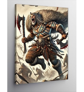 Kanvas Tablo Viking Savaşçı Sanatı