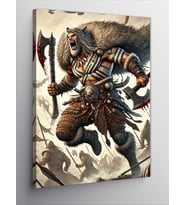 Kanvas Tablo Viking Savaşçı Sanatı