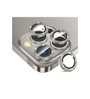 Iphone 16 Pro ve 16 Pro Max Natürel (Doğal) Titanyum Uyumlu Taşlı Kamera Lens Koruyucu Cam