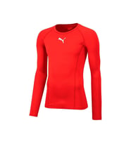 Puma Liga Baselayer Tee Ls Erkek Futbol Uzun Kollu Antrenman Üstü 65592001 Kırmızı