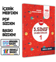 2026 MEB İlkokul 3.Sınıf Çalışma Soruları 1 Tüm Dersler Kazanım Pekiştirme Kitabı BASKI ÜCRETİ