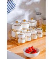 Acar Eva Gold Metal Standlı Baharatlık 7'li