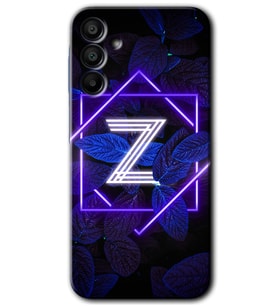 Galaxy A15 Kılıf HD Desen Baskılı Kılıf - Dark Neon Yaprak Z Harfi